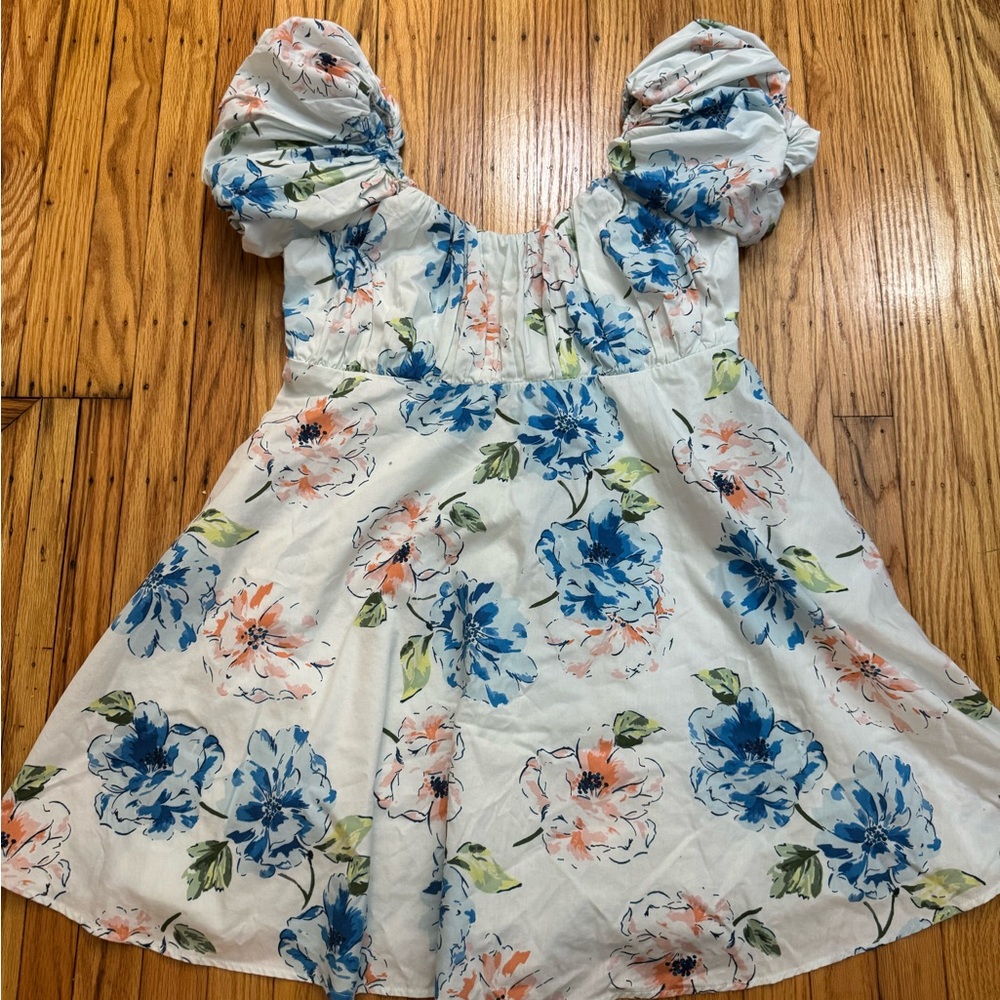 Abercrombie Floral Puff Sleeve Dress